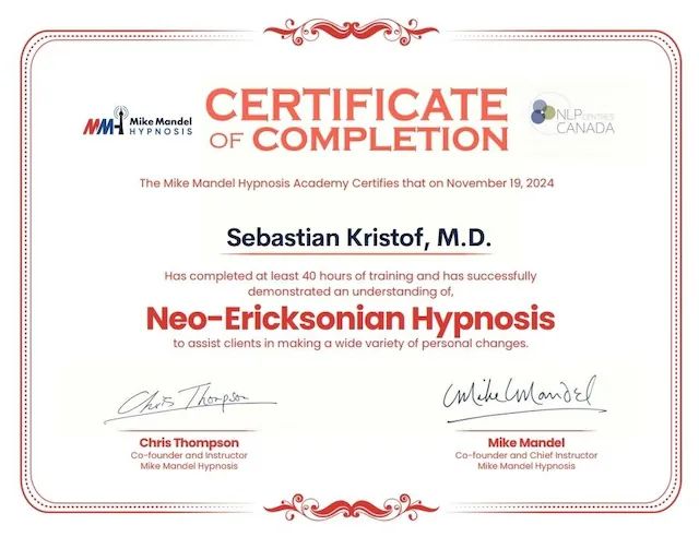 Neo-Ericksonian Hypnosis Certificate